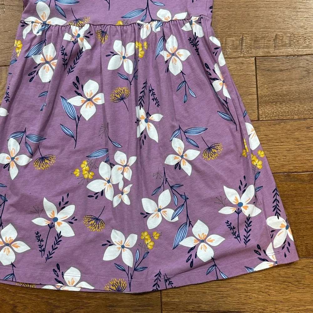 Carter’s Kid Girls Short-Sleeve Flowered Purple Dress - Size 10/10A